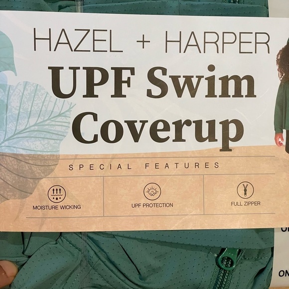 HAZEL + HARPER UPF Swim
Coverup Green MOISTURE WICKING UPF PROTECTION 2T-4T - Picture 8 of 8